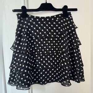 Beautiful tiered polka dot mini skirt - must go 7/1